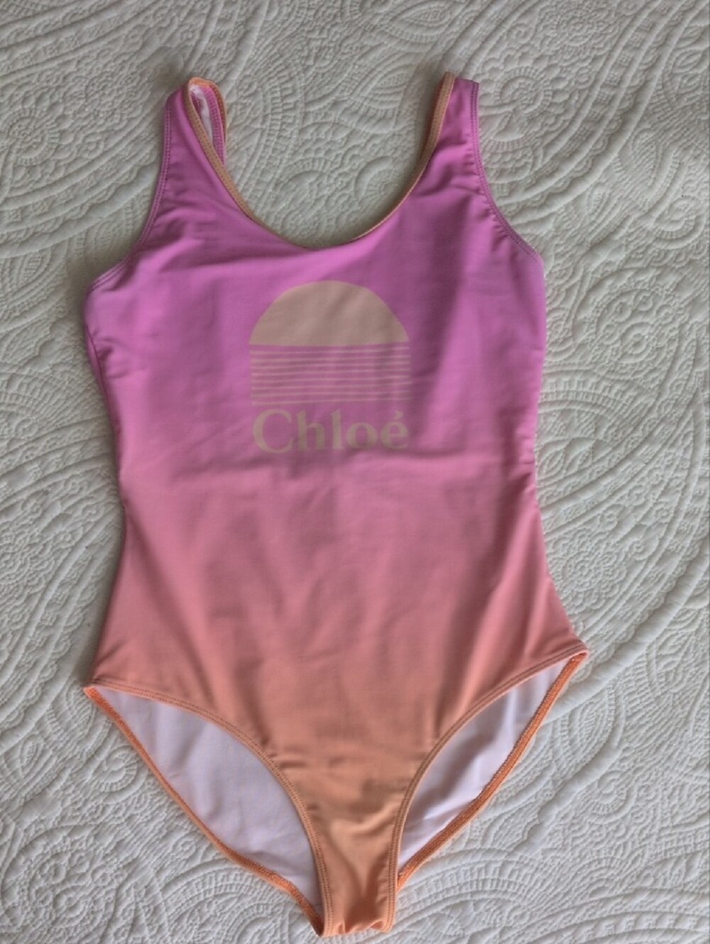 Chloé Girls Sunset Fade Ombré One-Piece Swimsuit